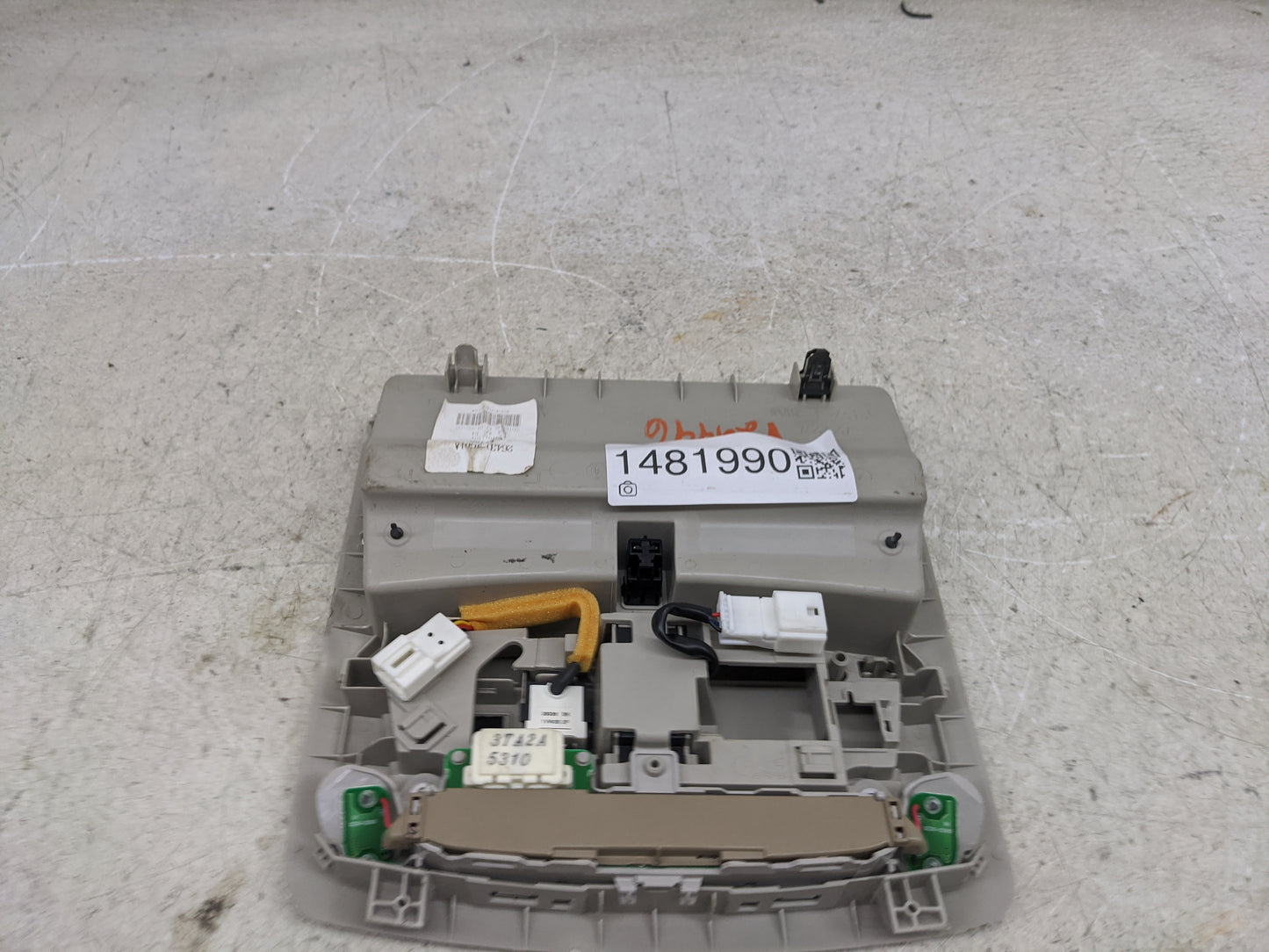 2015 Infiniti Q50 Overhead Roof Console Tan - Oemusedautoparts1.com