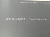 2015 Infiniti Q50 Owners Manual Book Guide OEM Used Auto Parts - Oemusedautoparts1.com