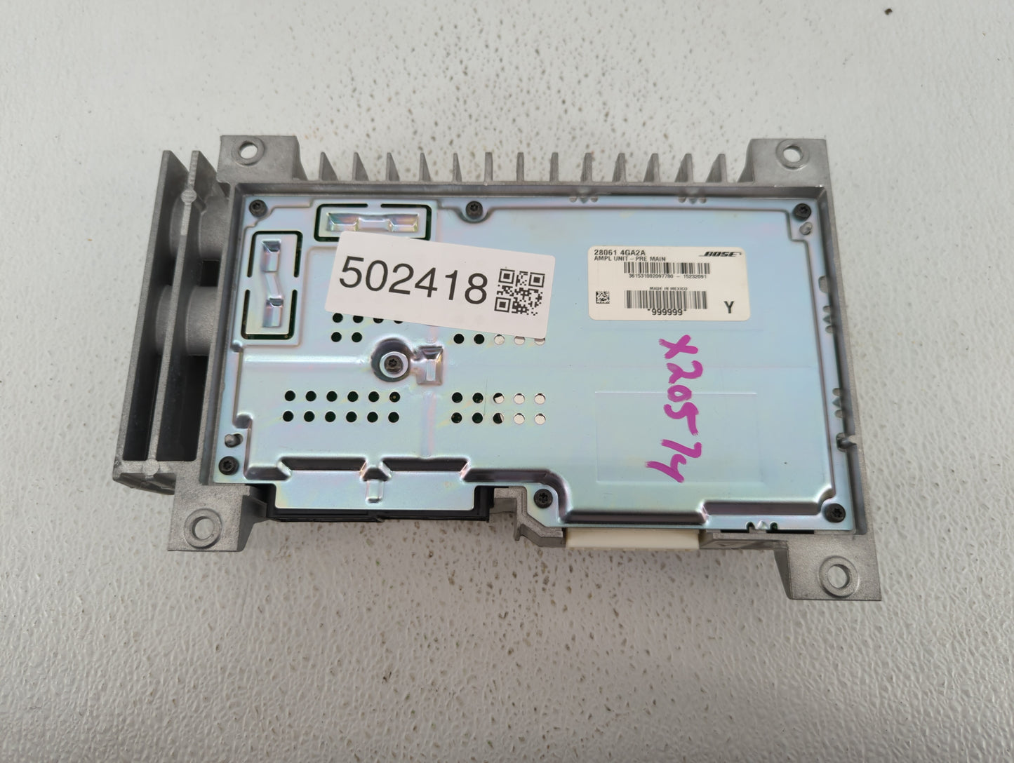 2014-2015 Infiniti Q50 Radio AM FM Cd Player Receiver Replacement P/N:28061 4GA2A Fits Fits 2014 2015 OEM Used Auto Parts - 