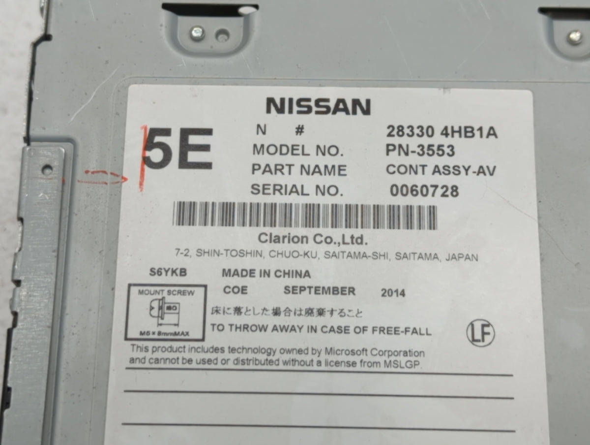 2015-2019 Infiniti Q50 Am Fm Cd Player Radio Receiver 717015 - Oemusedautoparts1.com