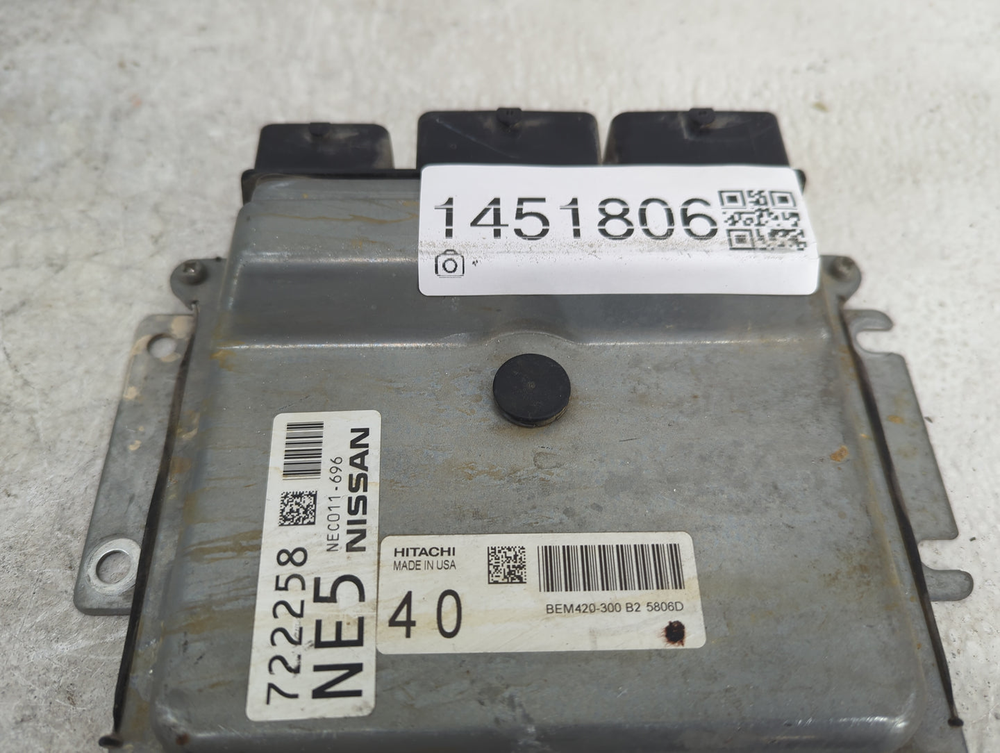 2015-2016 Infiniti Qx60 PCM Engine Control Computer ECU ECM PCU OEM P/N:NEC011-696 BEM420-300 B2 Fits Fits 2015 2016 2017 OE