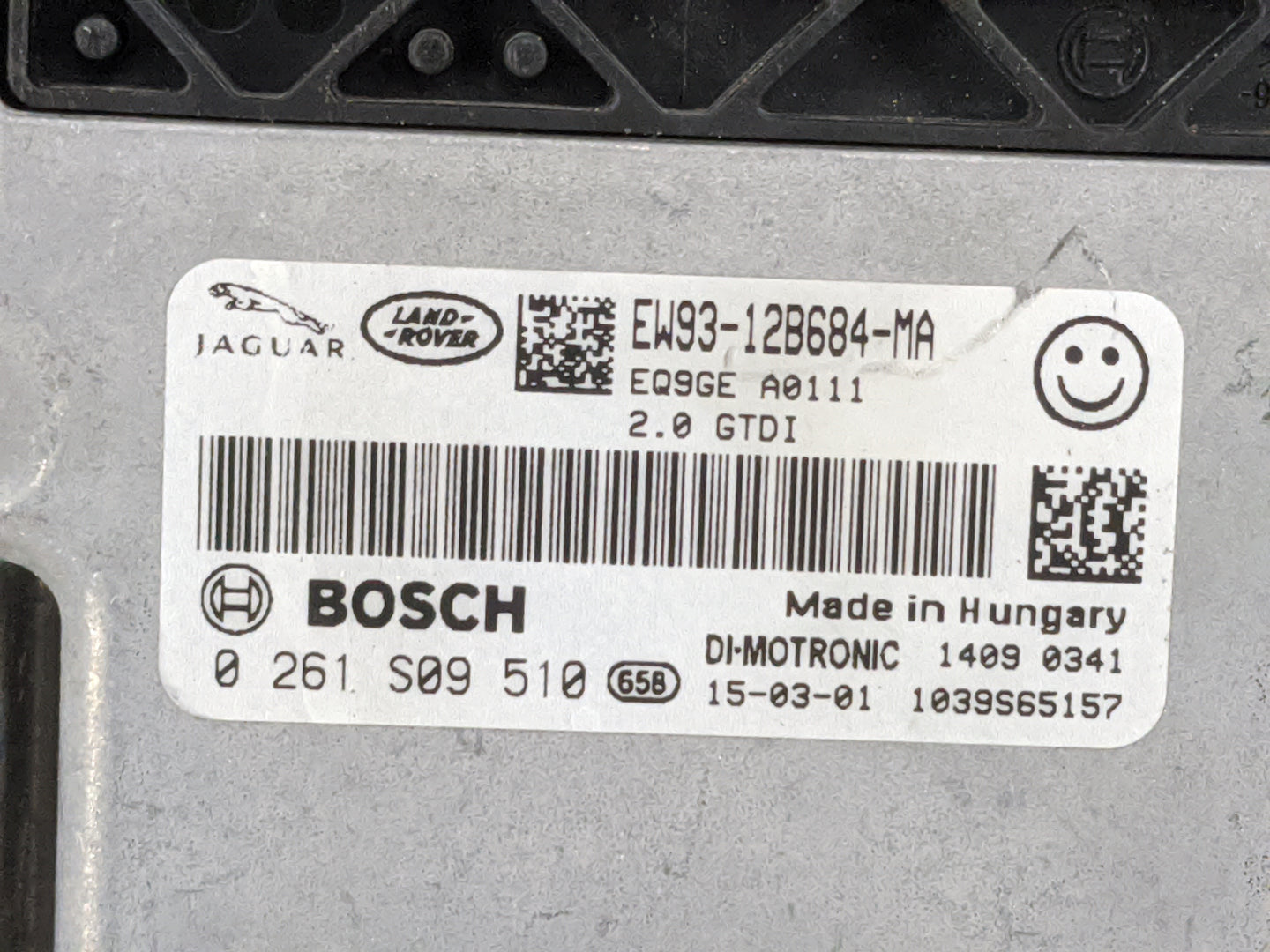 2010-2015 Jaguar Xf PCM Engine Control Computer ECU ECM PCU OEM P/N:EW93-12B684-MA 0261S09510 Fits OEM Used Auto Parts - Oem