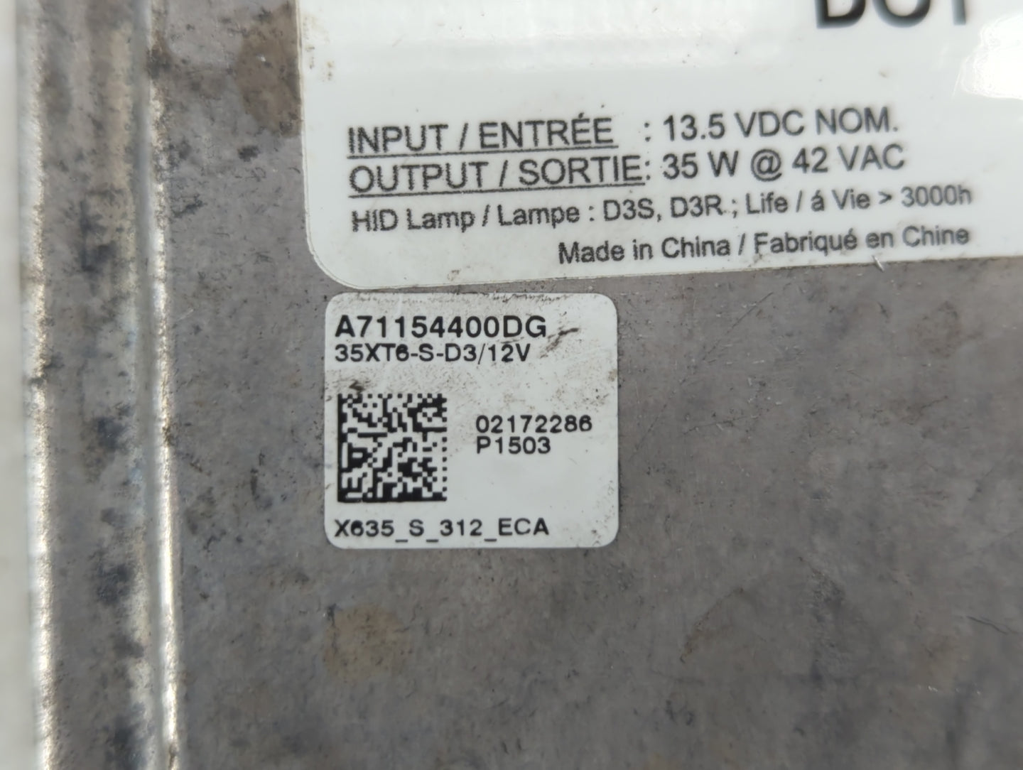 2013-2015 Jaguar Xf Headlight Ballast Head Light - Oemusedautoparts1.com