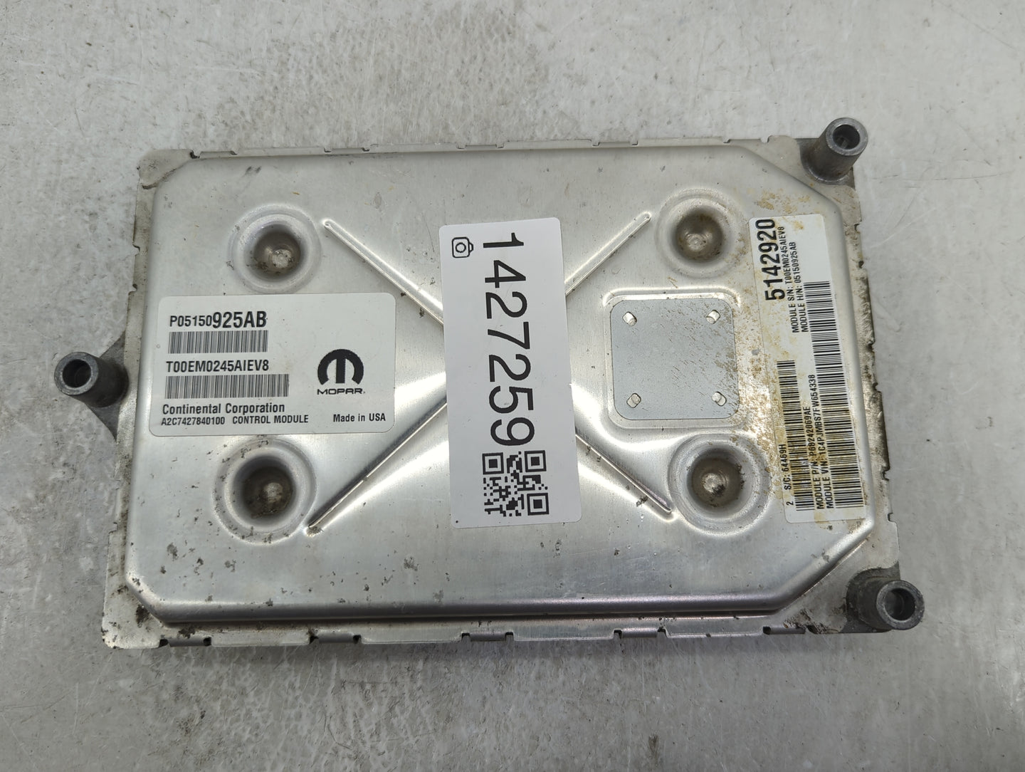 2015 Jeep Cherok PCM Engine Control Computer ECU ECM PCU OEM P/N:P05150925AB T00EM0245AIEV8, A2C7427840100 Fits OEM Used Aut