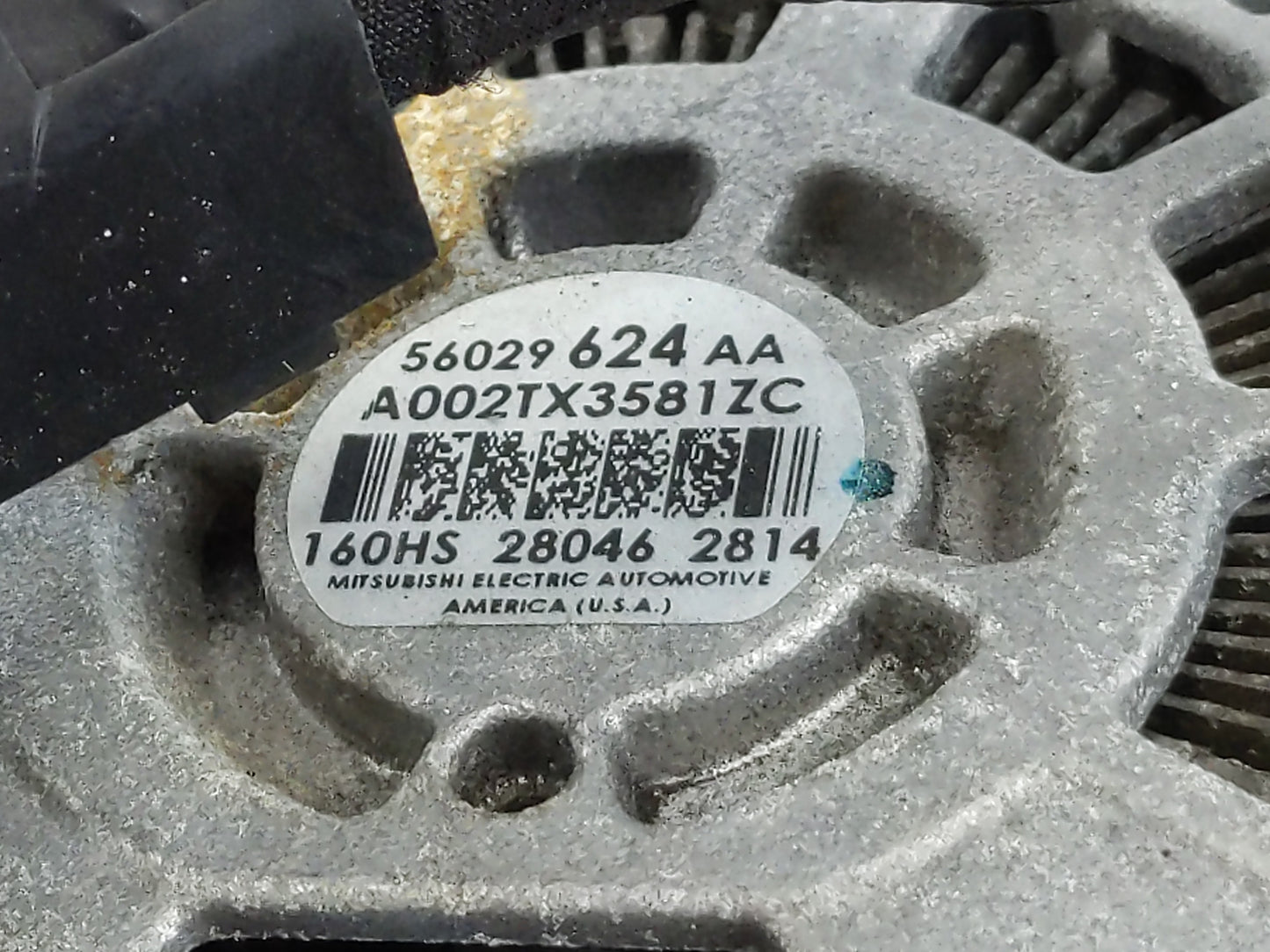 2014-2018 Jeep Cherokee Alternator Replacement Generator Charging Assembly Engine OEM P/N:56029624AA Fits OEM Used Auto Part