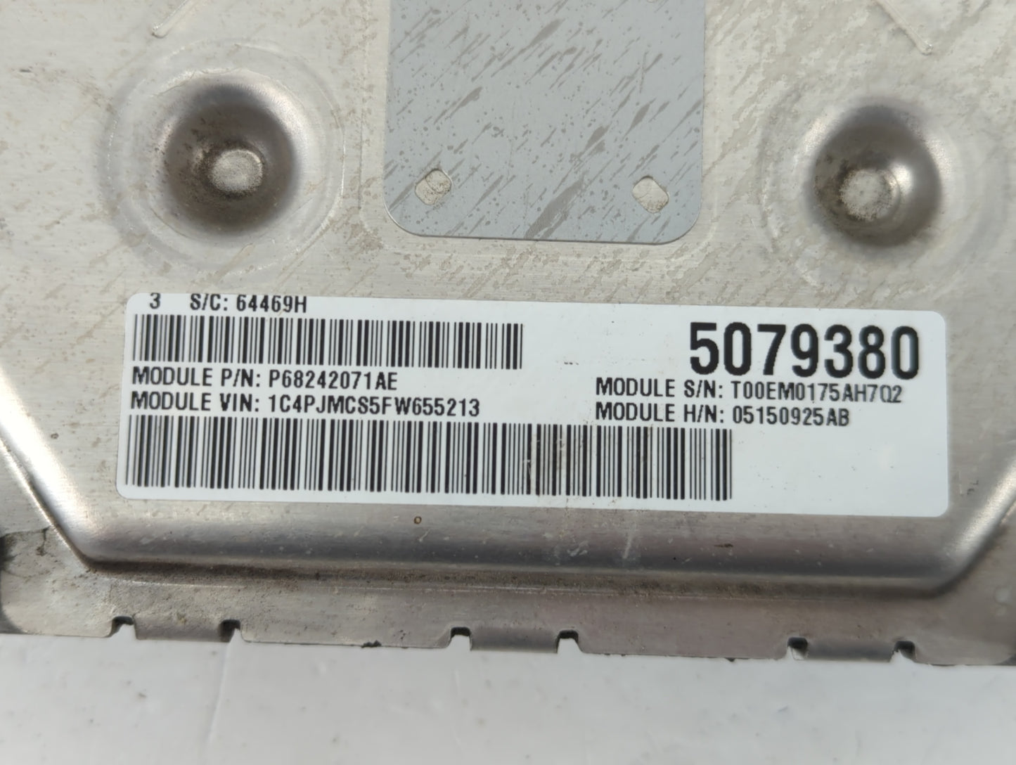 2015 Jeep Cherokee PCM Engine Control Computer ECU ECM PCU OEM P/N:P68242071AE Fits OEM Used Auto Parts - Oemusedautoparts1.