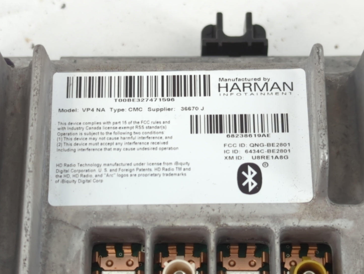 2015 Jeep Cherokee Radio AM FM Cd Player Receiver Replacement P/N:68238519AG Fits OEM Used Auto Parts - Oemusedautoparts1.co