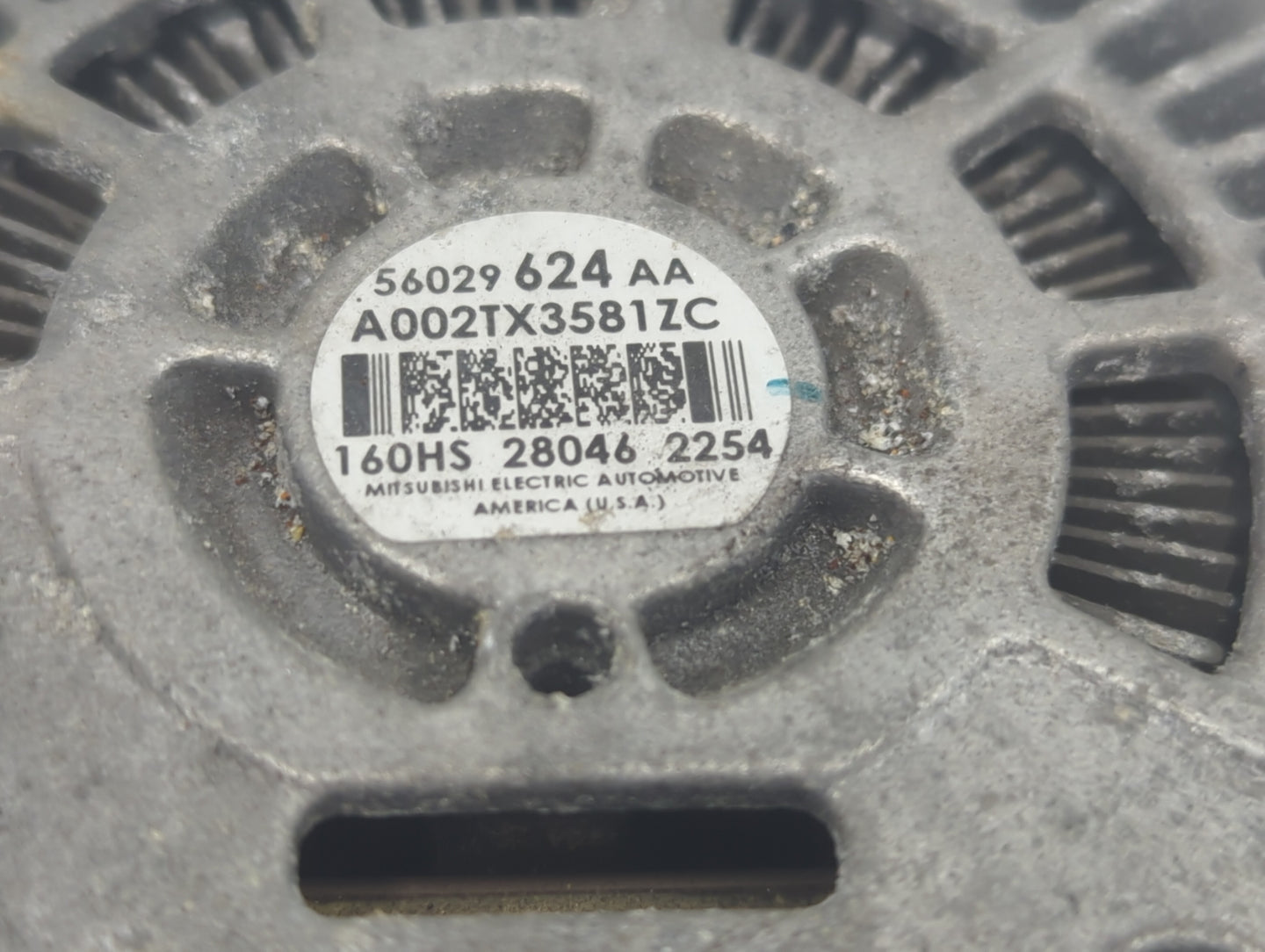 2014-2018 Jeep Cherokee Alternator Replacement Generator Charging Assembly Engine OEM P/N:A002TX3581ZC 56029624AA Fits OEM U