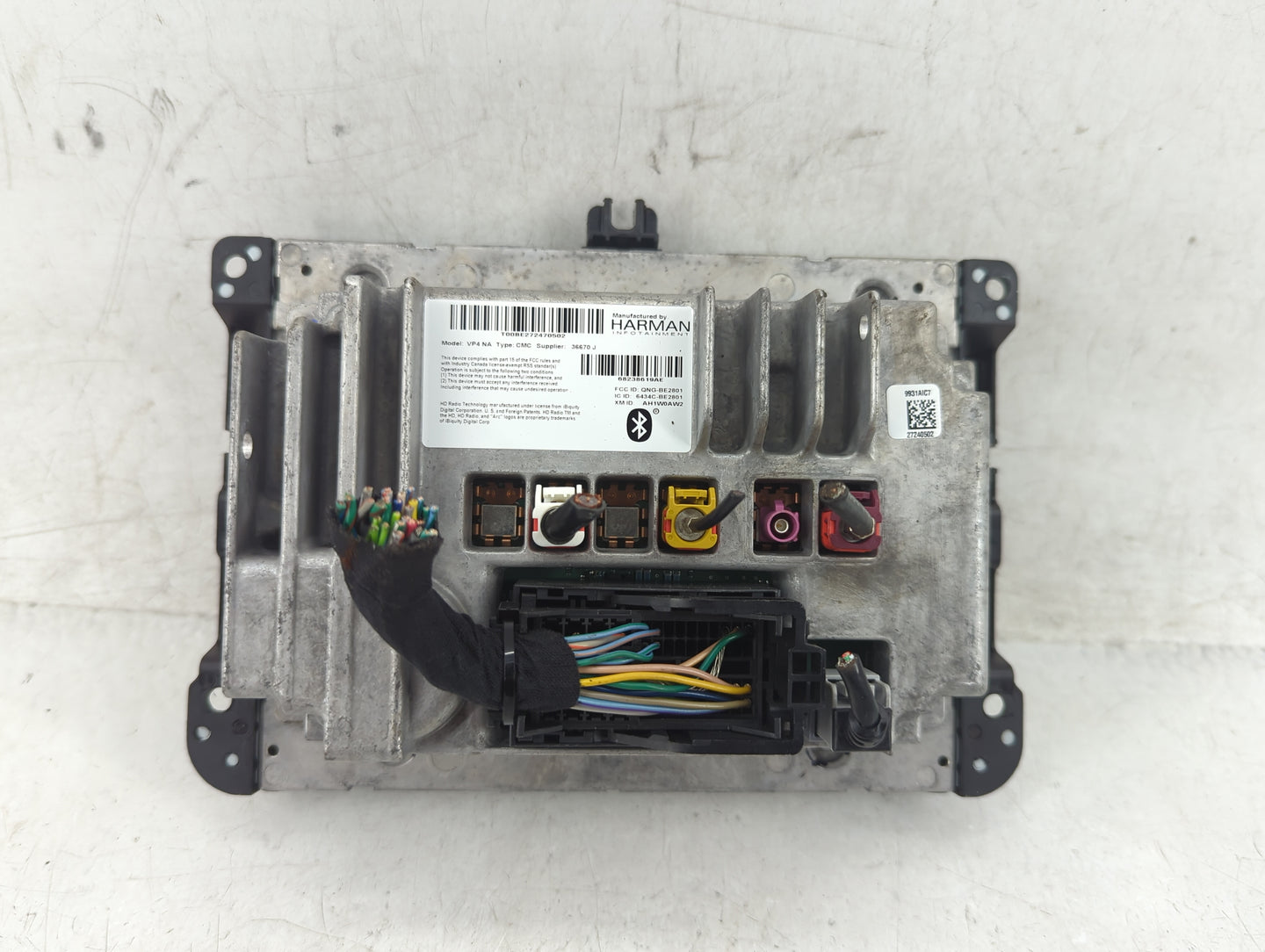 2015 Jeep Cherokee Radio AM FM Cd Player Receiver Replacement P/N:6434C-BE2801 68224525AH, VP4 NA Fits OEM Used Auto Parts -