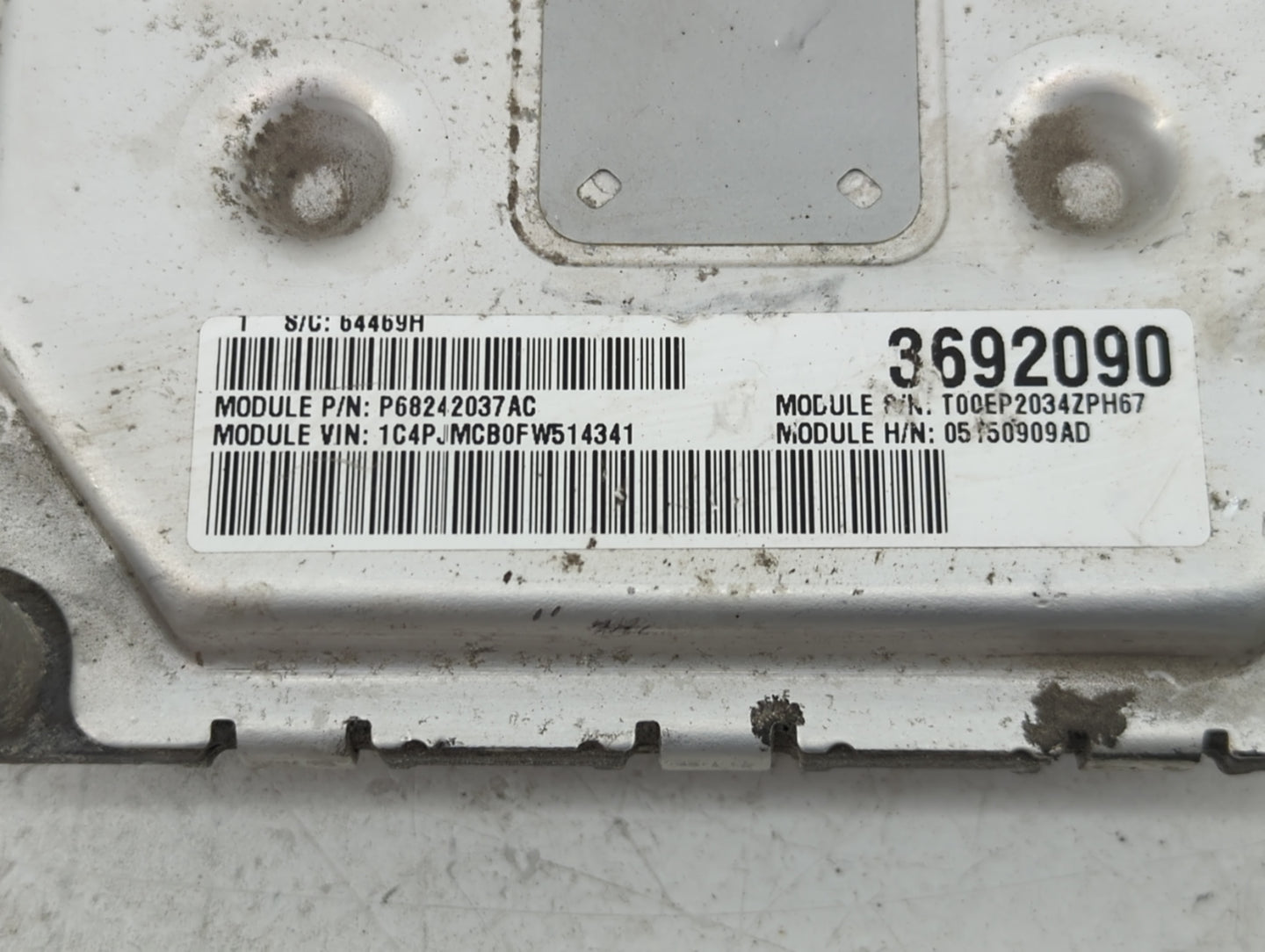 2015 Jeep Cherokee PCM Engine Control Computer ECU ECM PCU OEM P/N:P05150909AD Fits OEM Used Auto Parts - Oemusedautoparts1.