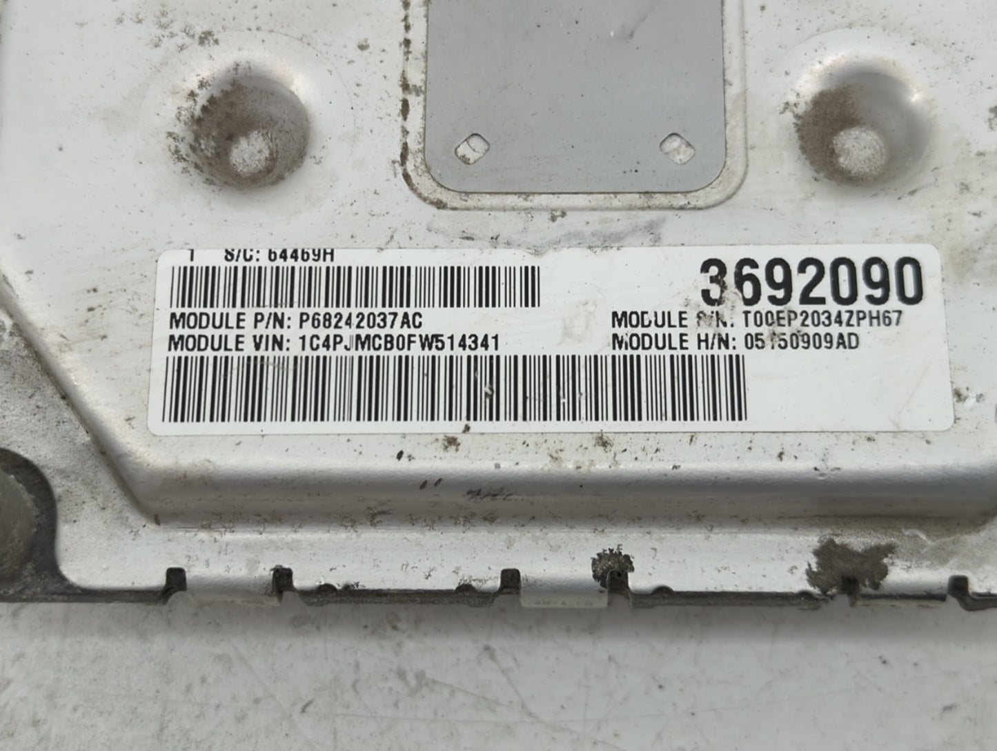 2015 Jeep Cherokee PCM Engine Control Computer ECU ECM PCU OEM P/N:P05150909AD Fits OEM Used Auto Parts - Oemusedautoparts1.