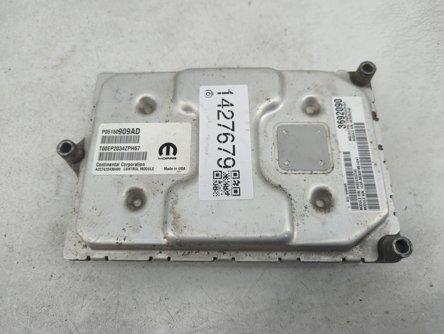 2015 Jeep Cherokee PCM Engine Control Computer ECU ECM PCU OEM P/N:P05150909AD Fits OEM Used Auto Parts - Oemusedautoparts1.