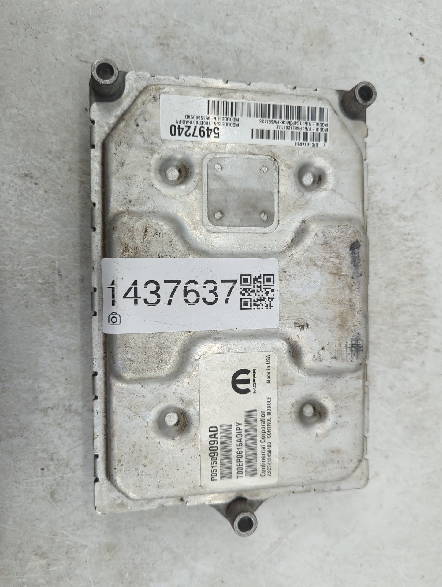 2015 Jeep Cherokee PCM Engine Control Computer ECU ECM PCU OEM P/N:P68242041AE T00EP0615A0IPY, 05150909AD, P05150909AD Fits 