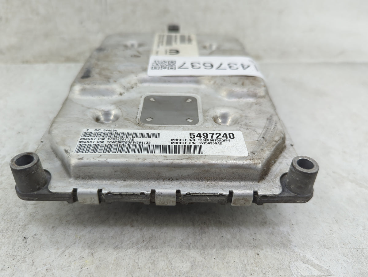 2015 Jeep Cherokee PCM Engine Control Computer ECU ECM PCU OEM P/N:P68242041AE T00EP0615A0IPY, 05150909AD, P05150909AD Fits 