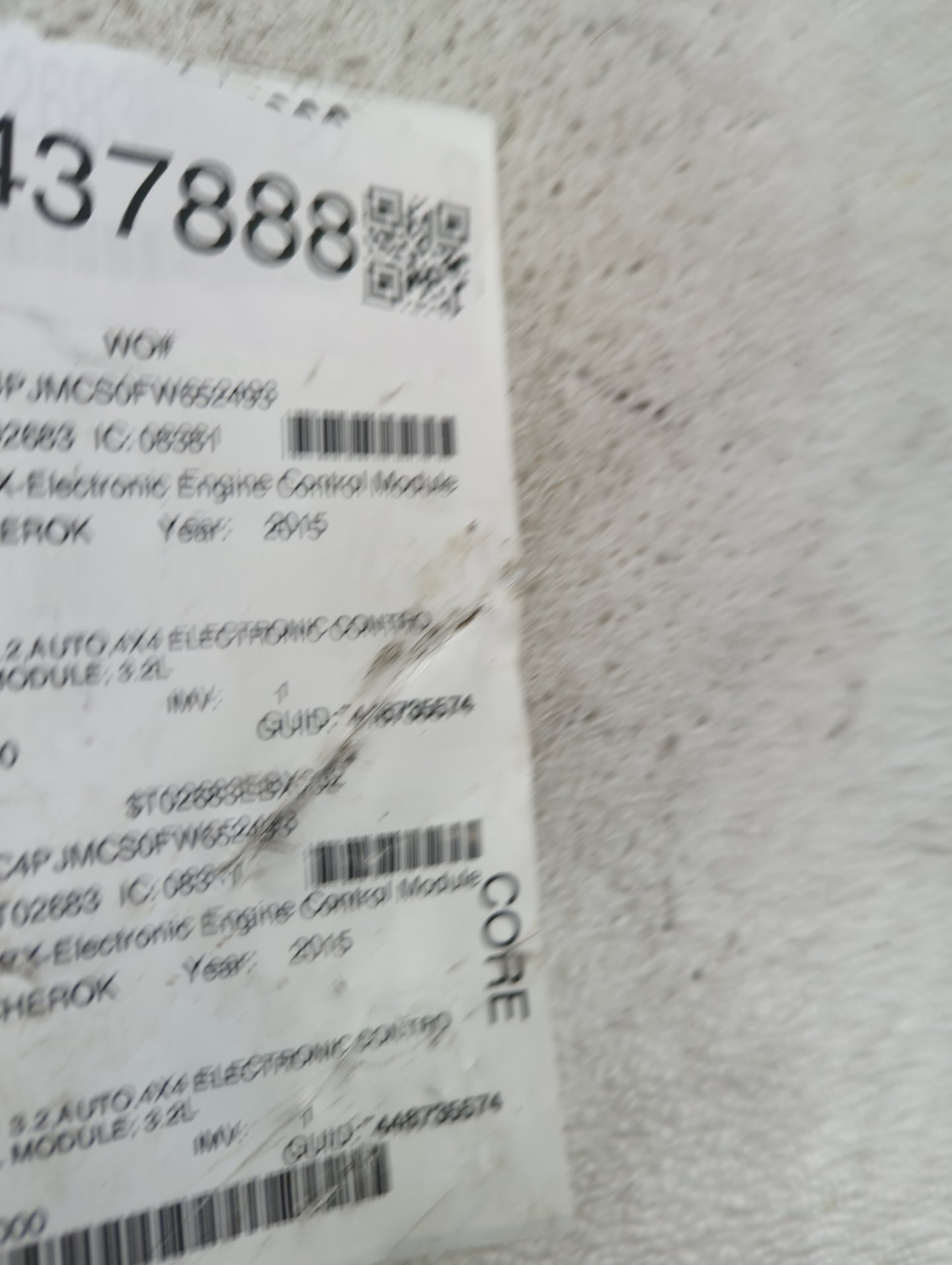 2015 Jeep Cherokee PCM Engine Control Computer ECU ECM PCU OEM P/N:P05150925AB, T00EM3554AE1N7, A2C7427840100, P68242067AE F