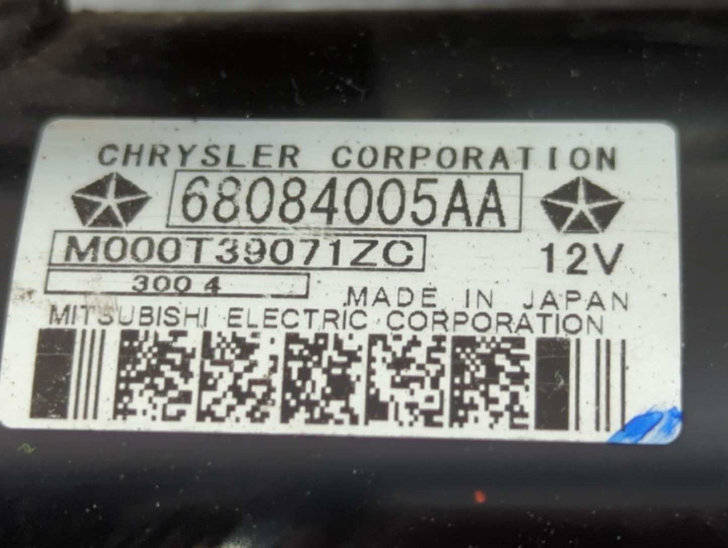 2014-2018 Jeep Cherokee Car Starter Motor Solenoid OEM P/N:68084005AA Fits Fits 2014 2015 2016 2017 2018 2019 2020 2021 2022