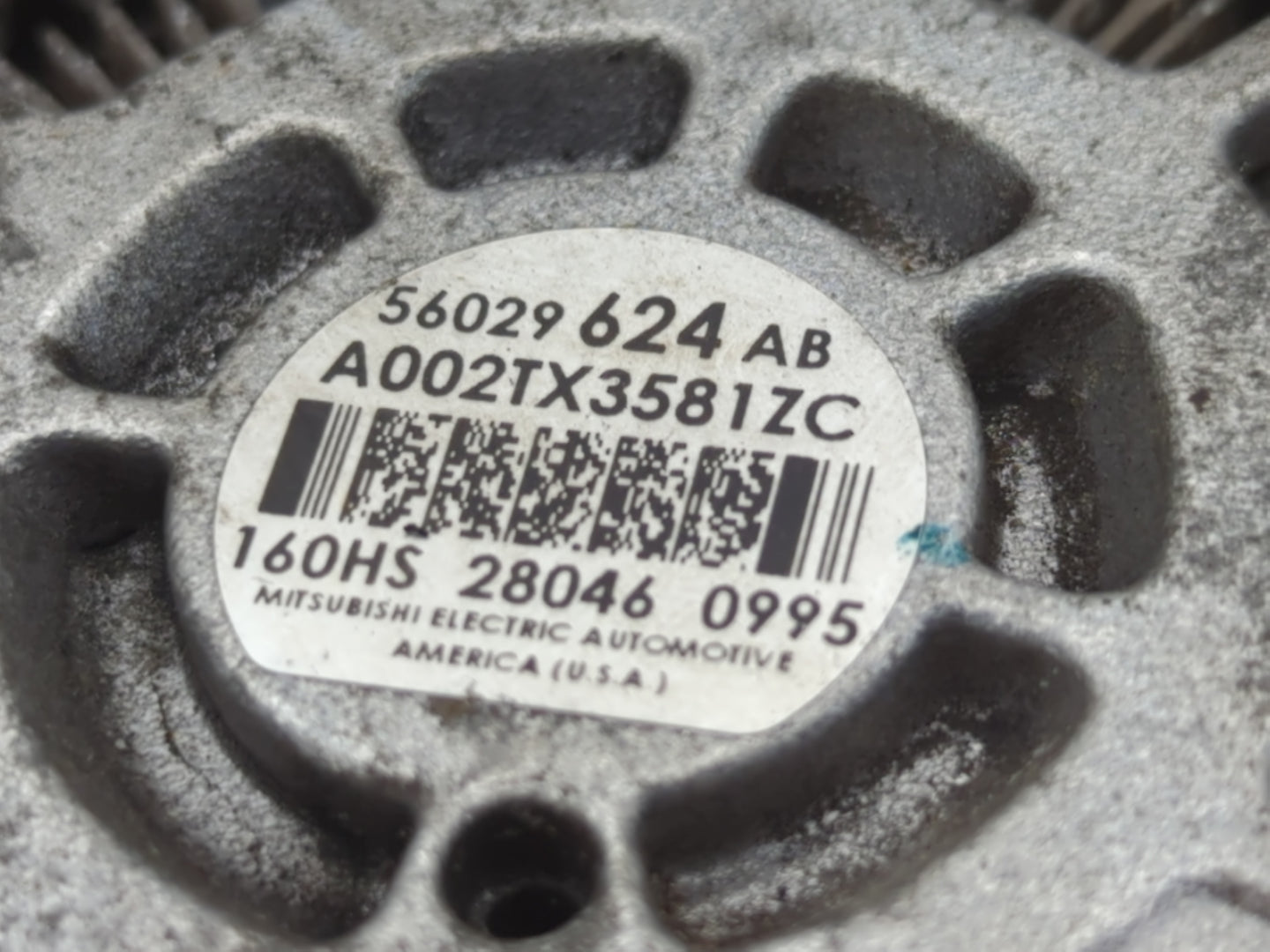 2014-2018 Jeep Cherokee Alternator Replacement Generator Charging Assembly Engine OEM P/N:56029624AB Fits OEM Used Auto Part