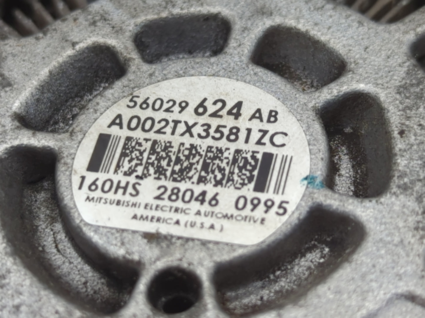 2014-2018 Jeep Cherokee Alternator Replacement Generator Charging Assembly Engine OEM P/N:56029624AB Fits OEM Used Auto Part