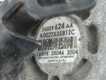 2014-2018 Jeep Cherokee Alternator Replacement Generator Charging Assembly Engine OEM P/N:56029624AB Fits OEM Used Auto Parts
