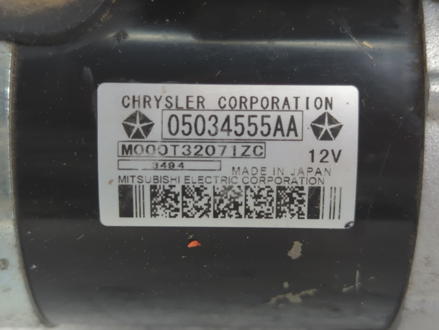 2015 Jeep Compass Car Starter Motor Solenoid OEM P/N:05034555AA Fits OEM Used Auto Parts - Oemusedautoparts1.com