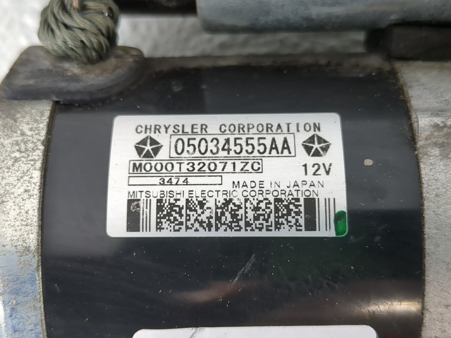 2015 Jeep Compass Car Starter Motor Solenoid OEM P/N:05034555AA Fits OEM Used Auto Parts - Oemusedautoparts1.com