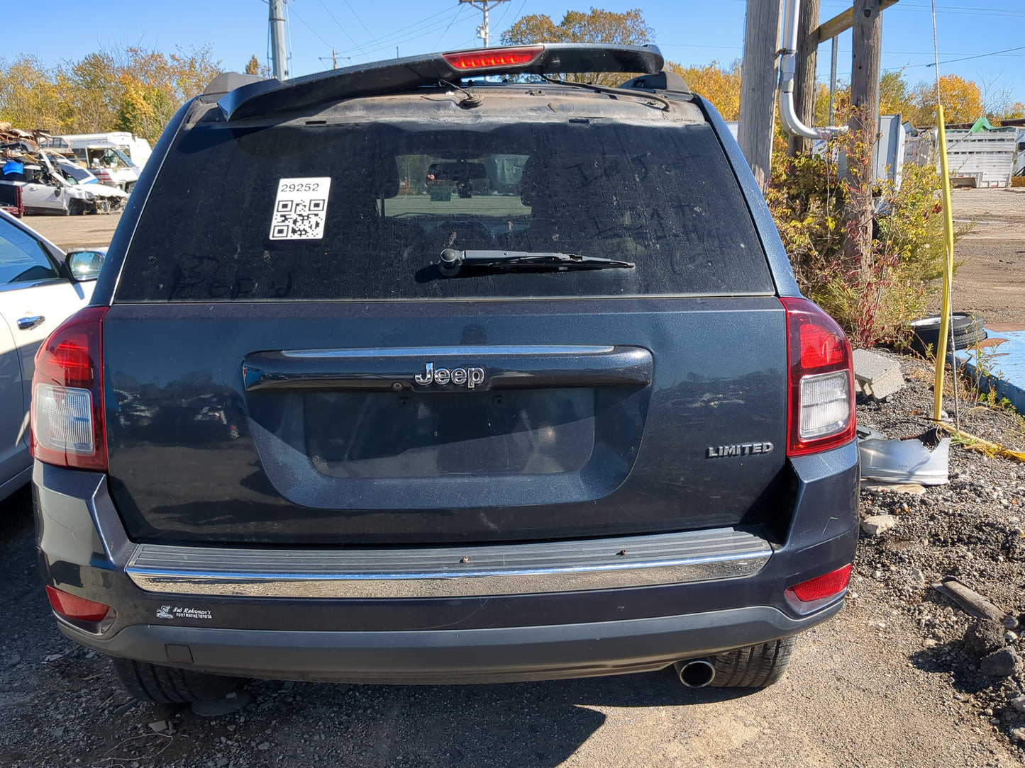 2014-2017 Jeep Compass Trunk/decklid/hatch/tailgate Oem - Oemusedautoparts1.com