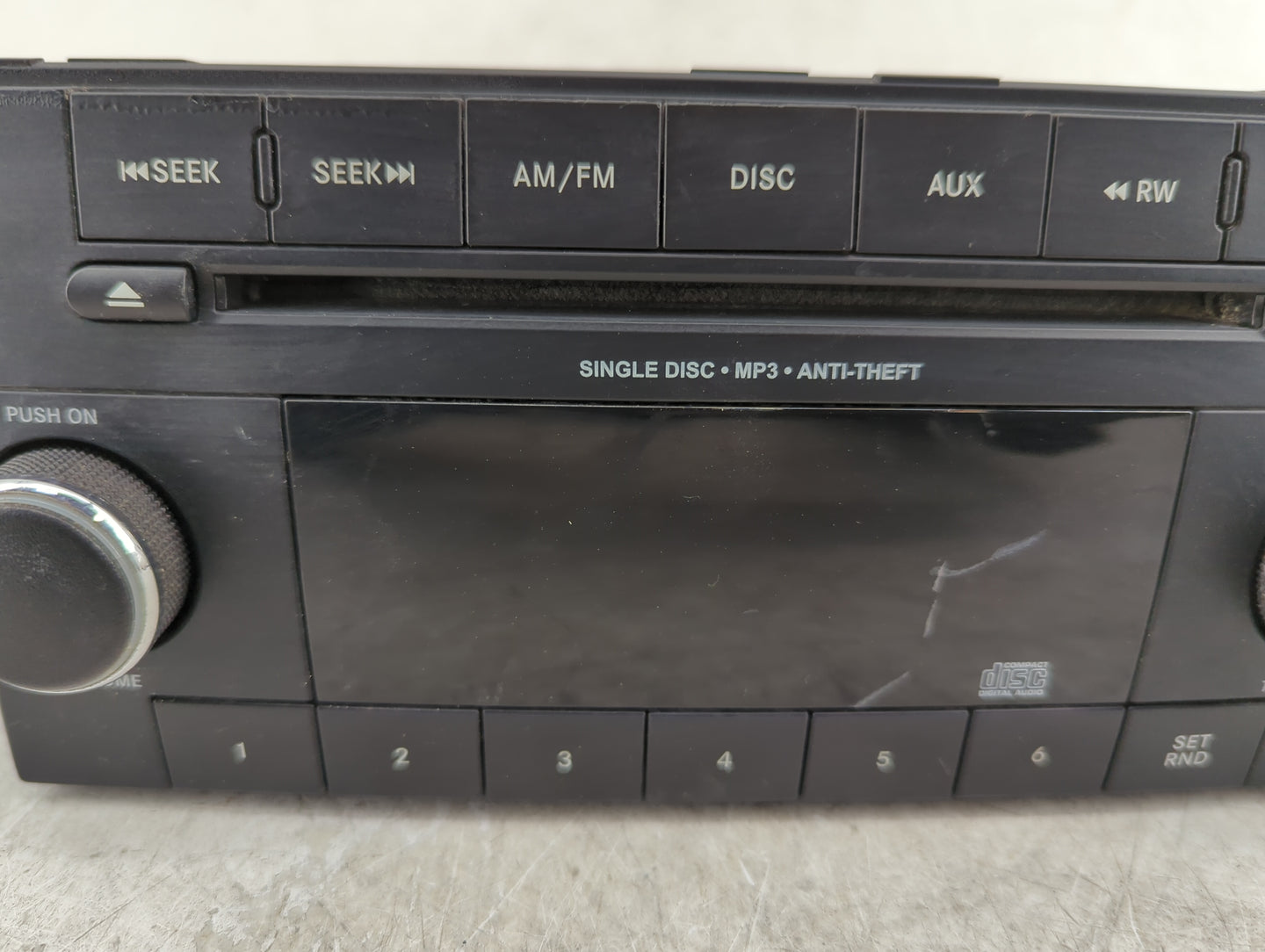 2015 Jeep Compass Radio AM FM Cd Player Receiver Replacement P/N:P05091195AC Fits Fits 2013 2014 2016 2017 OEM Used Auto Par