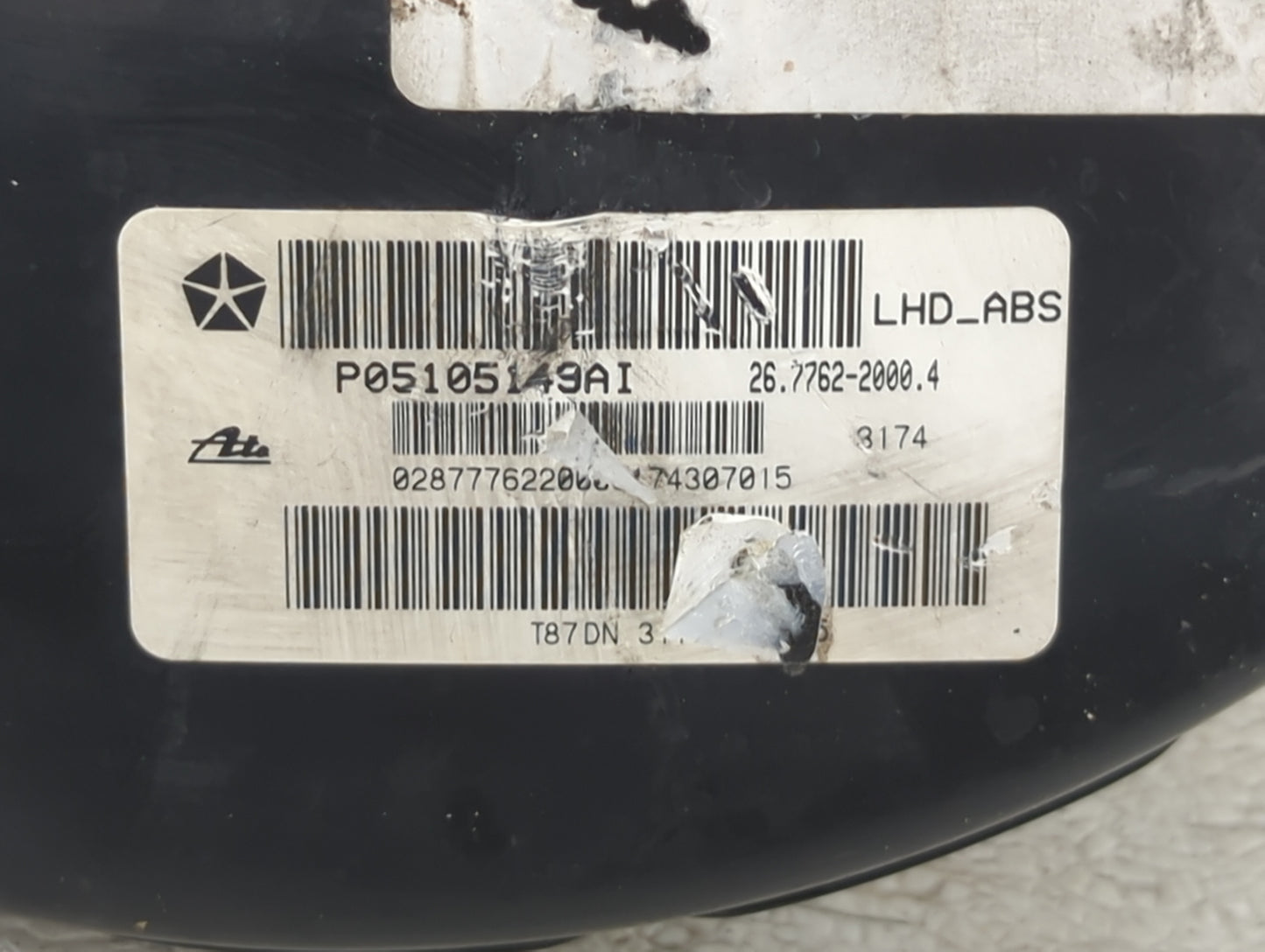 Jeep Compass Power Brake Booster Oem - Oemusedautoparts1.com