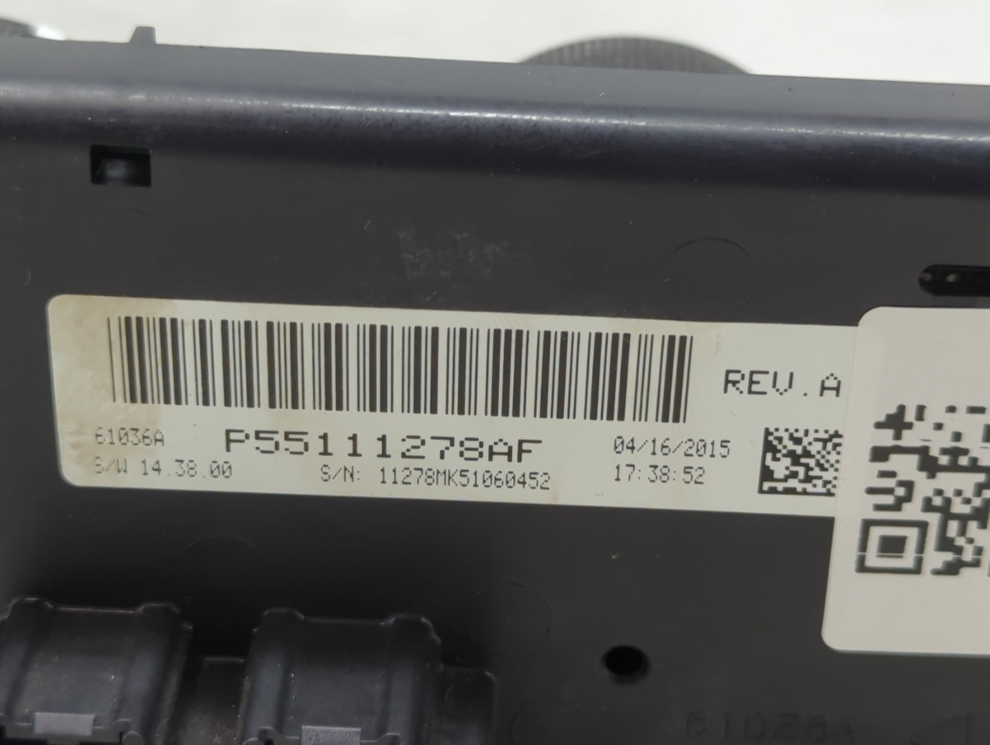 2015 Jeep Compass Climate Control Module Temperature AC/Heater Replacement P/N:P55111278AF Fits Fits 2011 2012 2013 2014 201