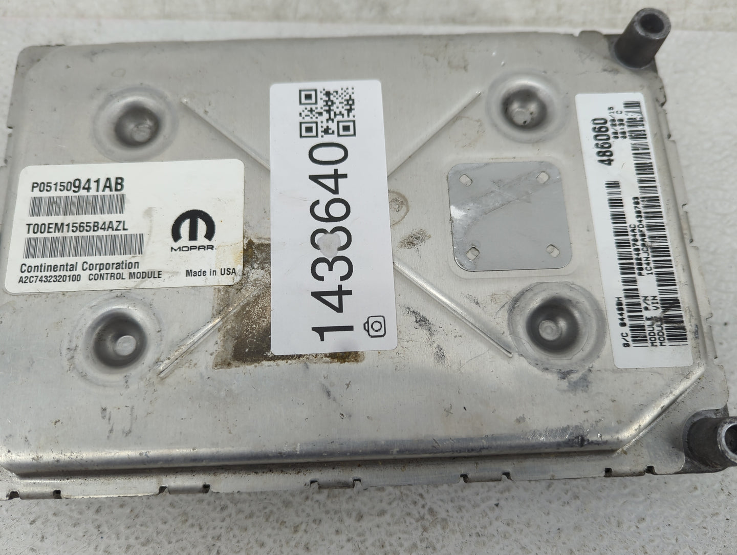 2013-2017 Jeep Compass PCM Engine Control Computer ECU ECM PCU OEM P/N:P05150941AB T00EM1565B4AZL Fits OEM Used Auto Parts -