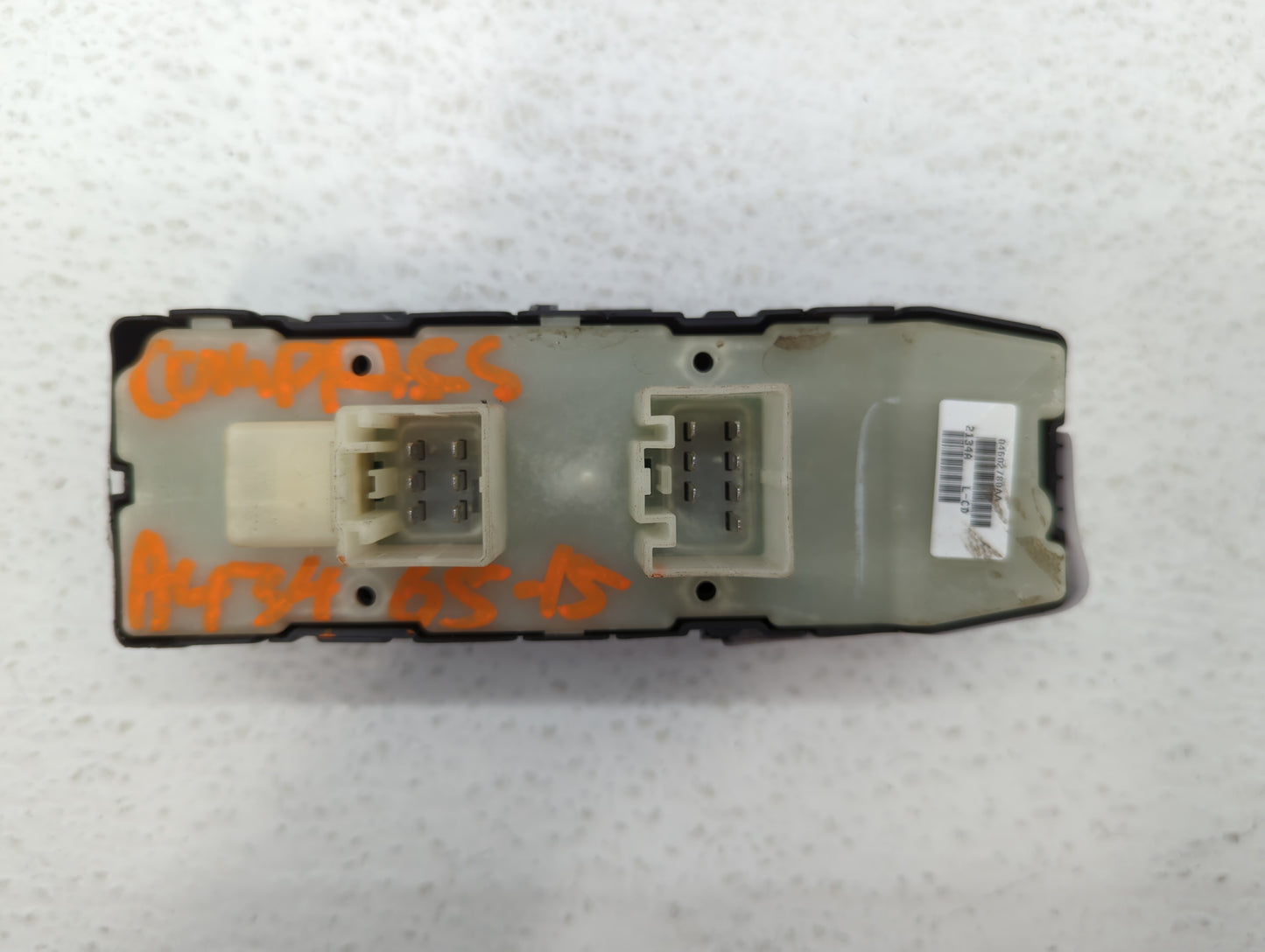 2015 Jeep Compass Master Power Window Switch Replacement Driver Side Left P/N:0460278AA Fits OEM Used Auto Parts - Oemusedau