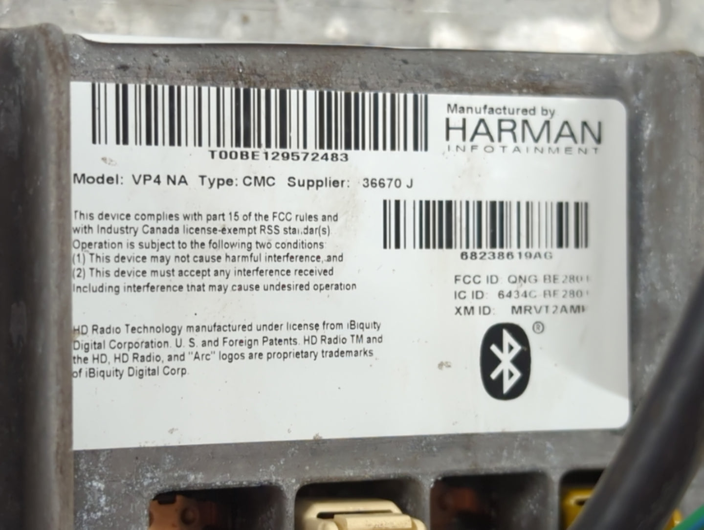 2015 Jeep Grand Cherokee Radio AM FM Cd Player Receiver Replacement P/N:68238619AG Fits OEM Used Auto Parts - Oemusedautopar