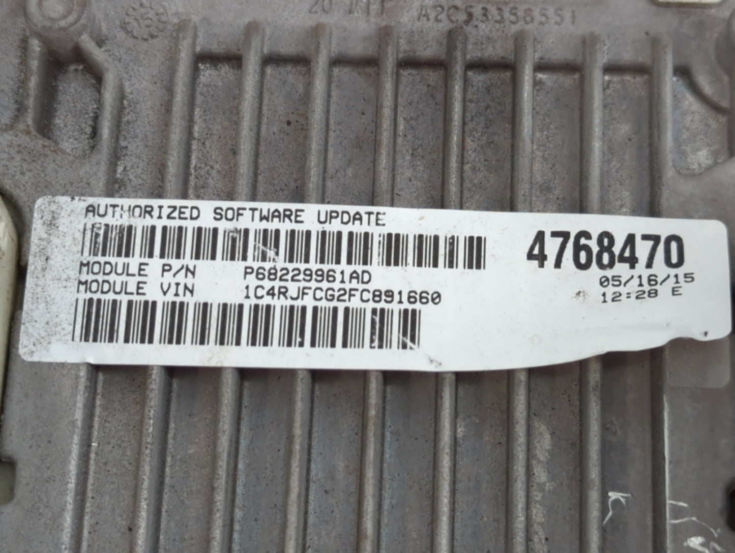 2015 Jeep Grand Cherokee PCM Engine Control Computer ECU ECM PCU OEM P/N:P05150987AB P68229960AD Fits OEM Used Auto Parts - 