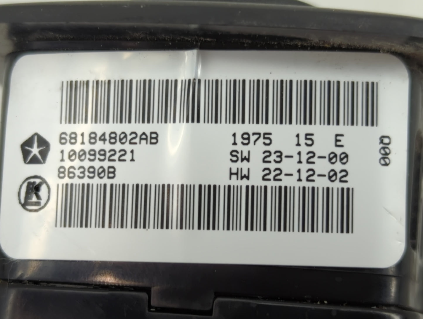 2014-2015 Jeep Grand Cherokee Master Power Window Switch Replacement Driver Side Left P/N:86390B 10099221 Fits Fits 2014 201