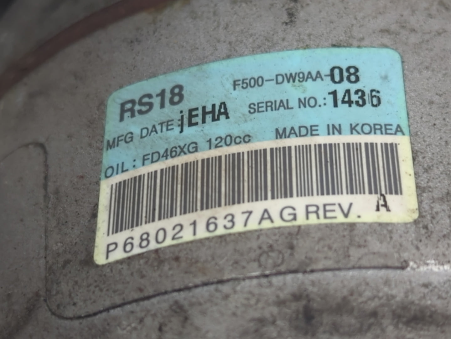 2011-2015 Jeep Grand Cherokee Air Conditioning A/c Ac Compressor Oem - Oemusedautoparts1.com