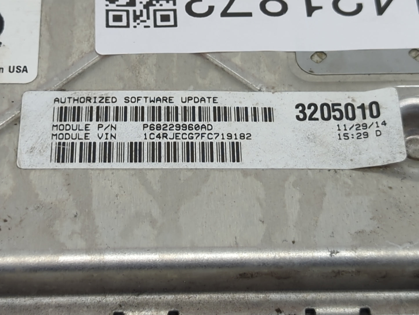 2015 Jeep Grand Cherokee PCM Engine Control Computer ECU ECM PCU OEM P/N:P68229960AD P05150987AB Fits OEM Used Auto Parts - 