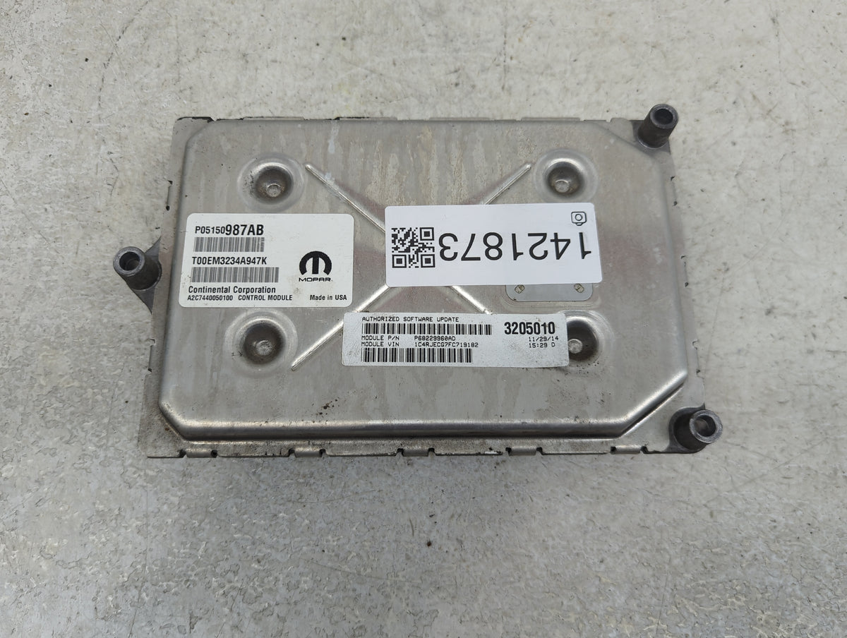 2015 Jeep Grand Cherokee PCM Engine Control Computer ECU ECM PCU OEM P/N:P68229960AD P05150987AB OEM Used Auto Parts - Oemus