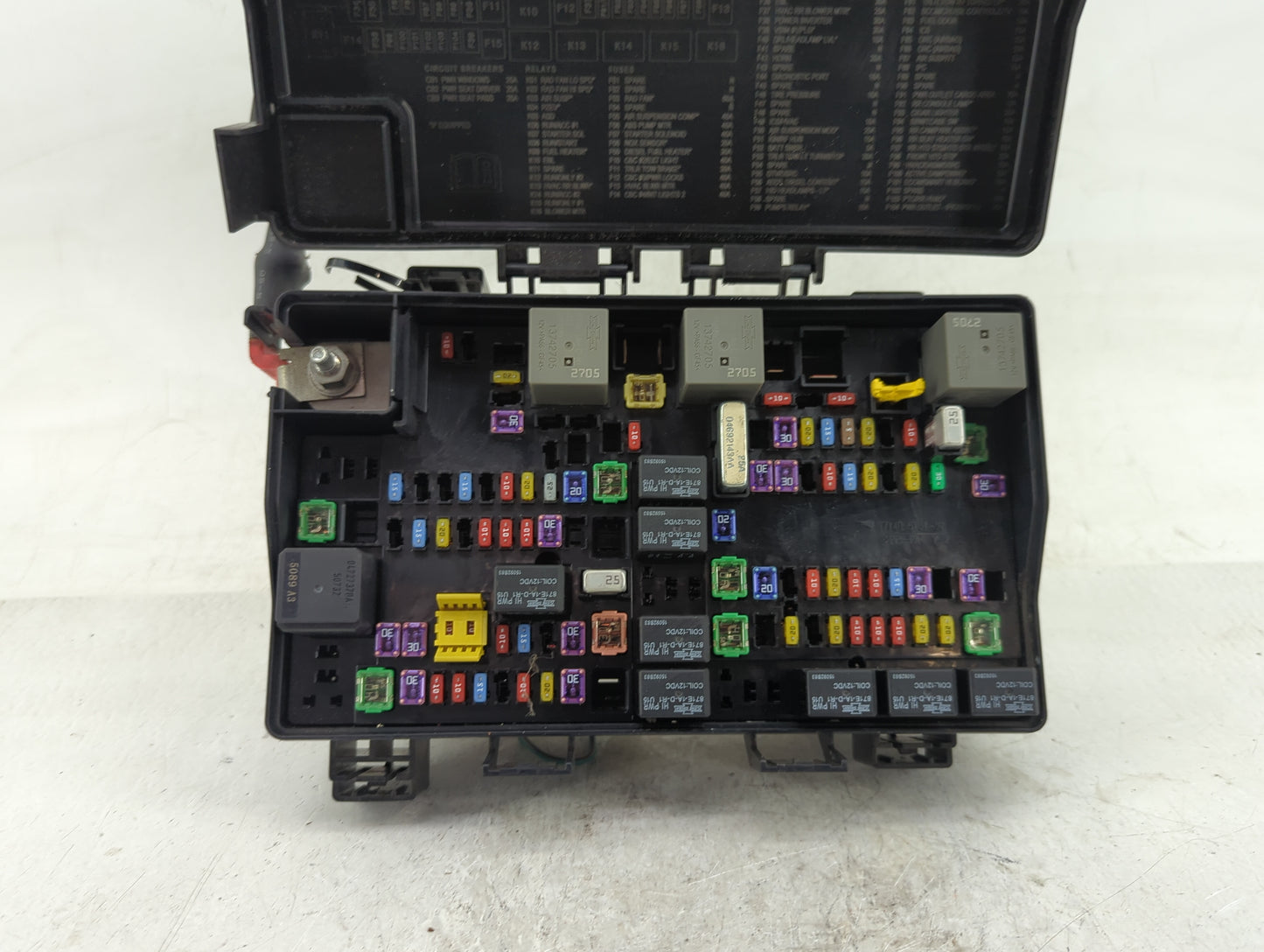 2015 Jeep Grand Cherokee Fusebox Fuse Box Panel Relay Module P/N:68242800AC Fits OEM Used Auto Parts - Oemusedautoparts1.com