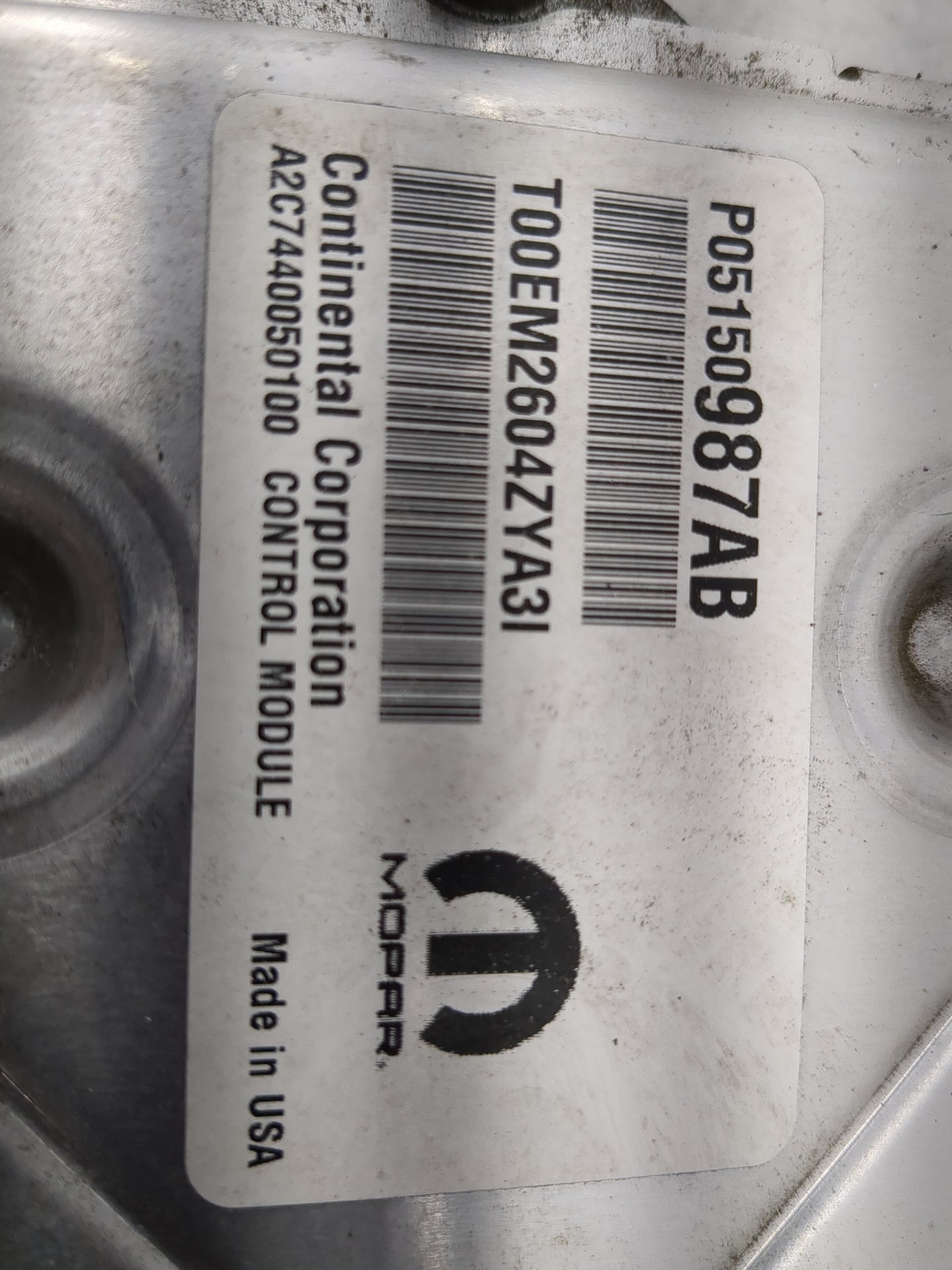 2015 Jeep Grand Cherokee PCM Engine Control Computer ECU ECM PCU OEM P/N:P05150987AB T00EM2604ZYA3I, A2C7440050100 Fits OEM 