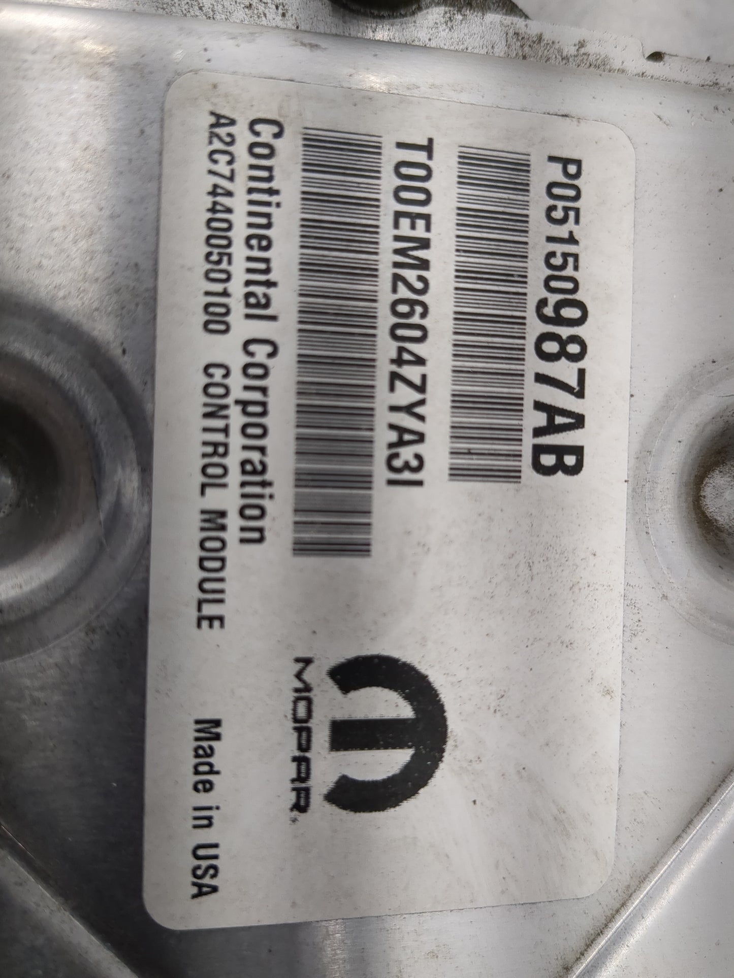 2015 Jeep Grand Cherokee PCM Engine Control Computer ECU ECM PCU OEM P/N:P05150987AB T00EM2604ZYA3I, A2C7440050100 Fits OEM 