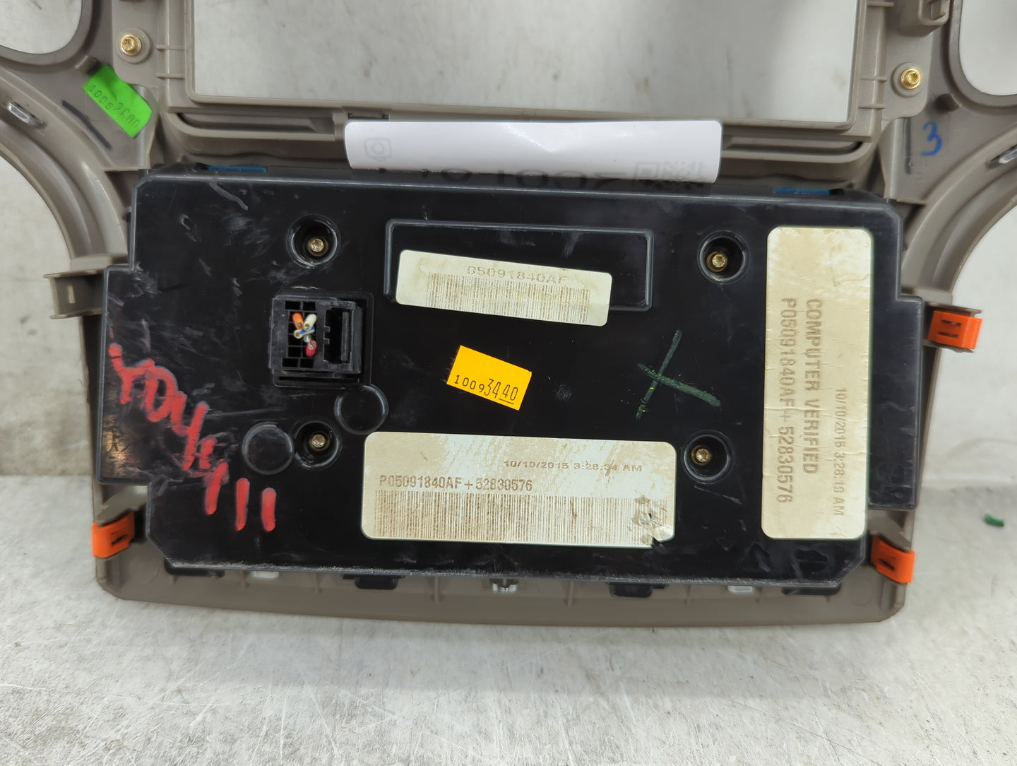 2014-2015 Jeep Grand Cherokee Climate Control Module Temperature AC/Heater Replacement P/N:P05091840AF 52830576 Fits OEM Use