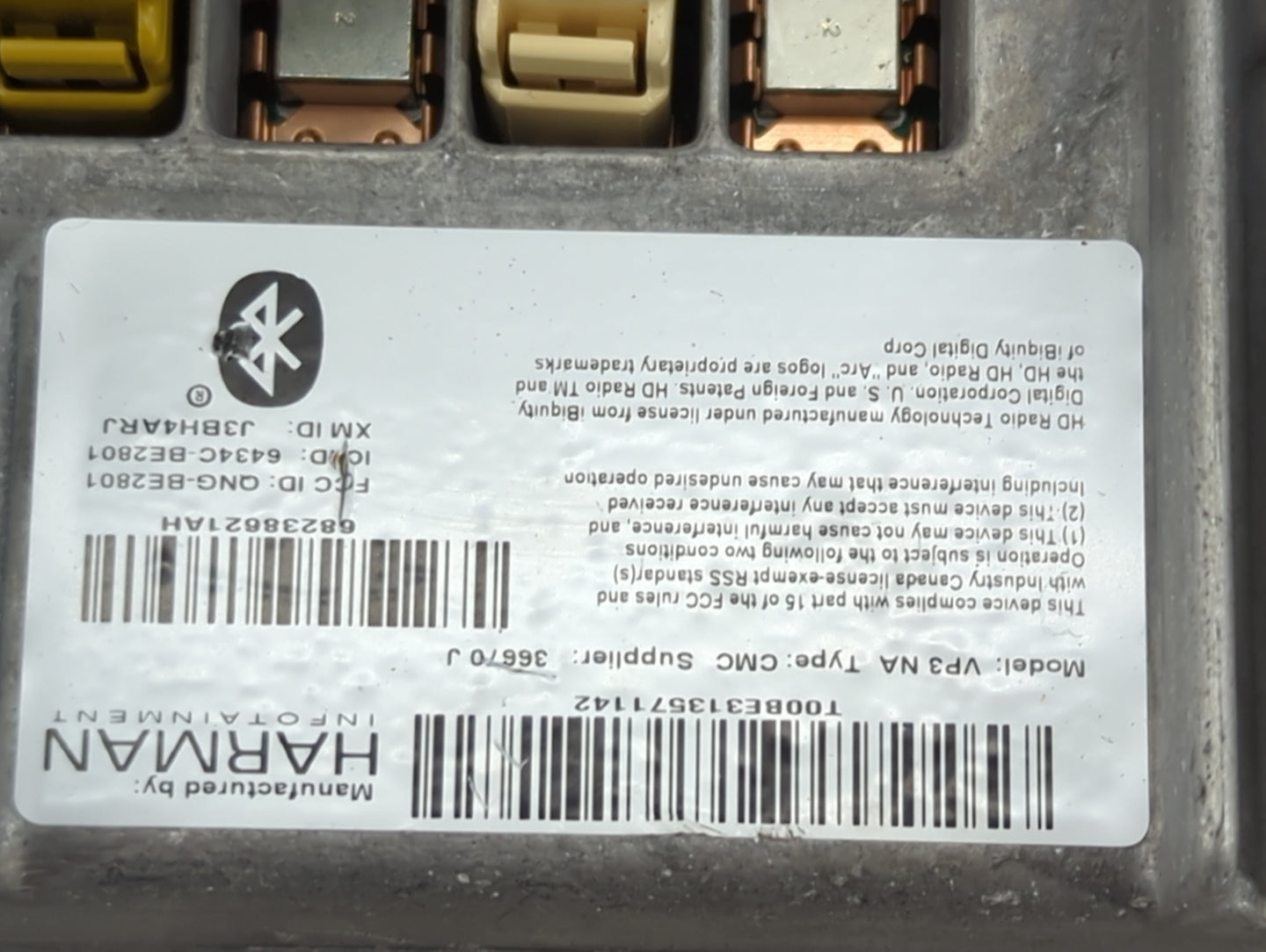 2015 Jeep Grand Cherokee Radio AM FM Cd Player Receiver Replacement P/N:68238621AH T00BE3135771A2, QNG-BE2801, 6434C-BE2801 