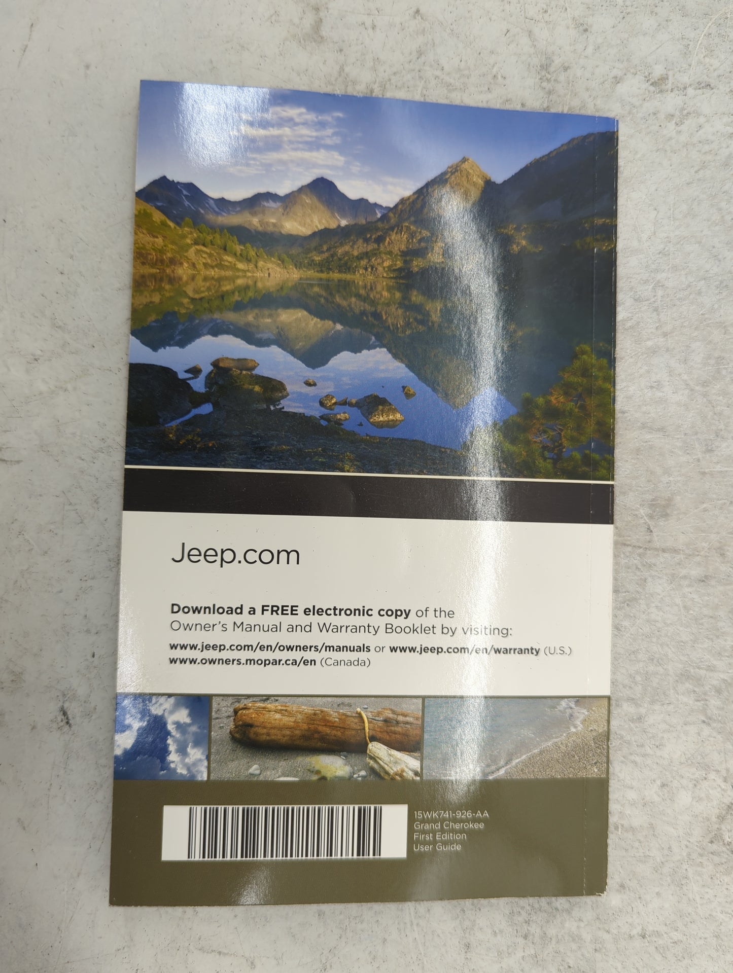 2015 Jeep Grand Cherokee Owners Manual Book Guide P/N:15WK741-926-AA OEM Used Auto Parts - Oemusedautoparts1.com