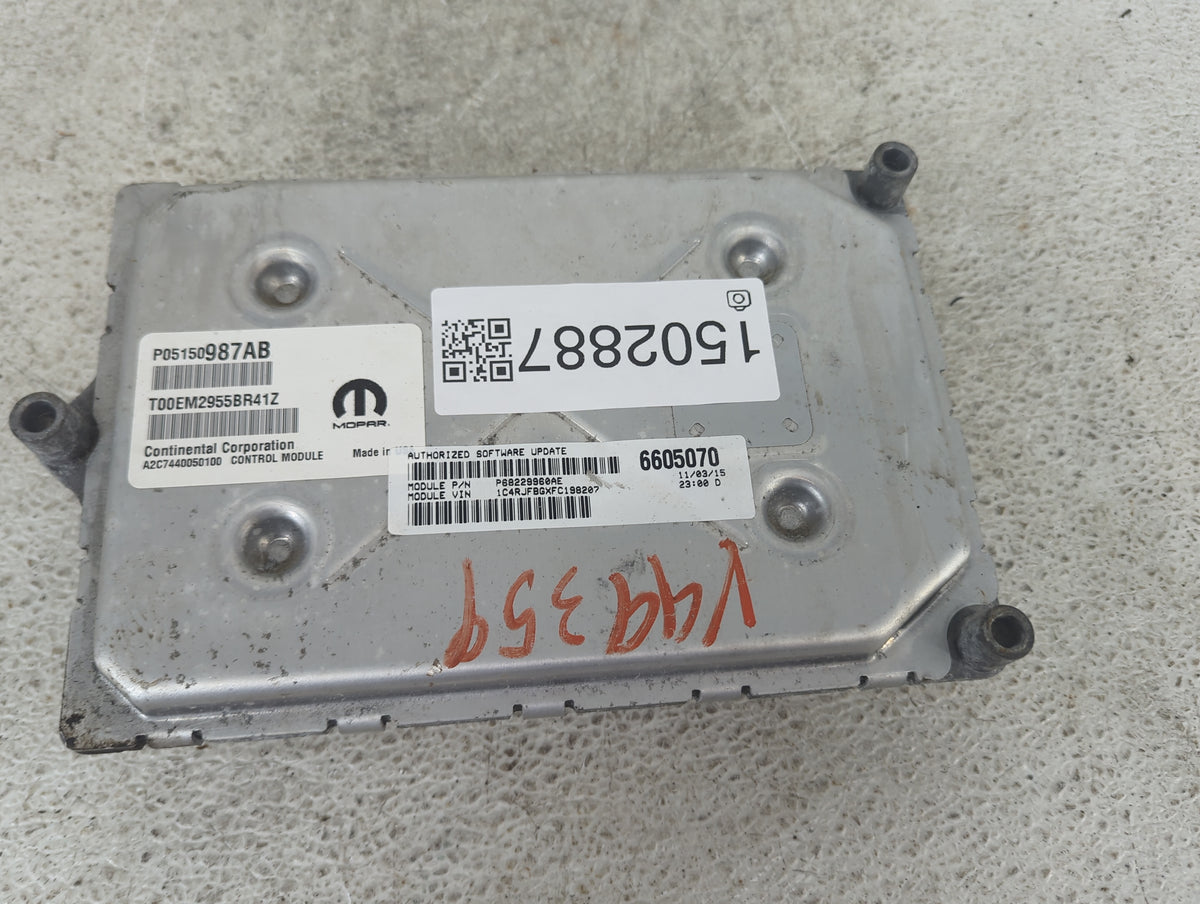 2015 Jeep Grand Cherokee PCM Engine Control Computer ECU ECM PCU OEM P/N:P05150987AB P68229960AE, T00EM2955BR41Z Fits OEM Us