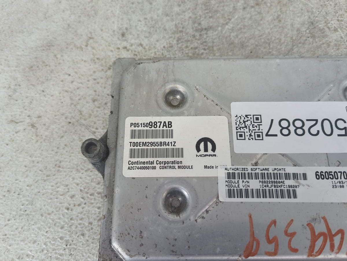 2015 Jeep Grand Cherokee PCM Engine Control Computer ECU ECM PCU OEM P/N:P05150987AB P68229960AE, T00EM2955BR41Z Fits OEM Us