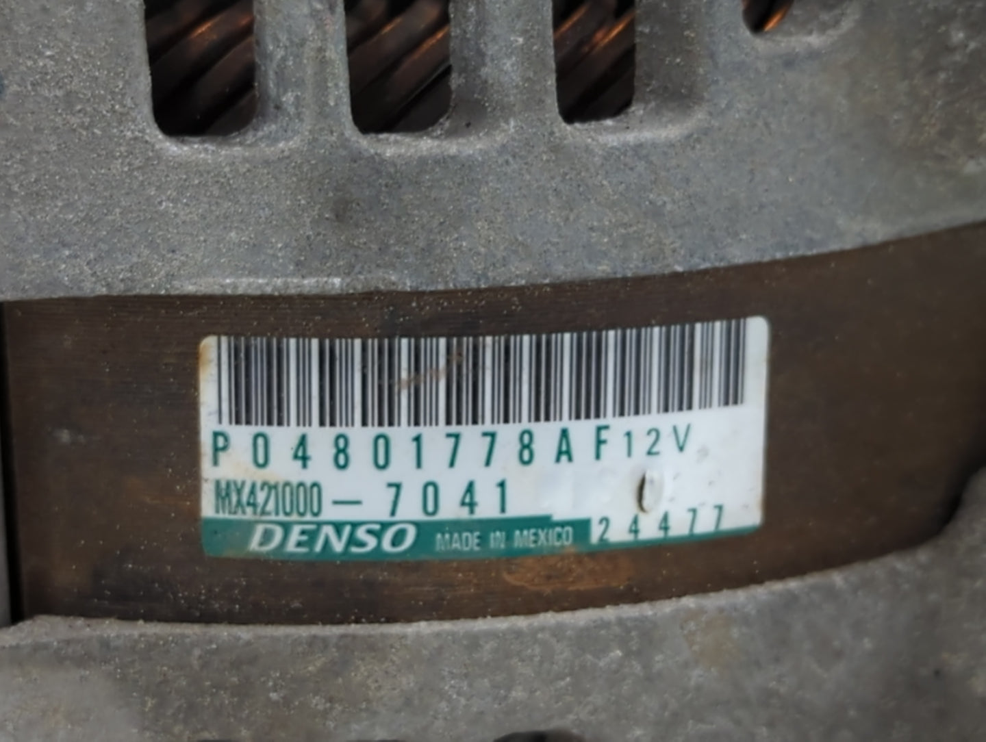 2011-2016 Jeep Grand Cherokee Alternator Replacement Generator Charging Assembly Engine OEM P/N:P04801778AF Fits OEM Used Au