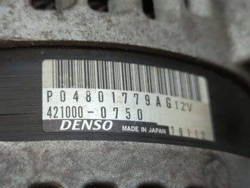 2011-2016 Jeep Grand Cherokee Alternator Replacement Generator Charging Assembly Engine OEM P/N:P04801779AG Fits OEM Used Auto Parts
