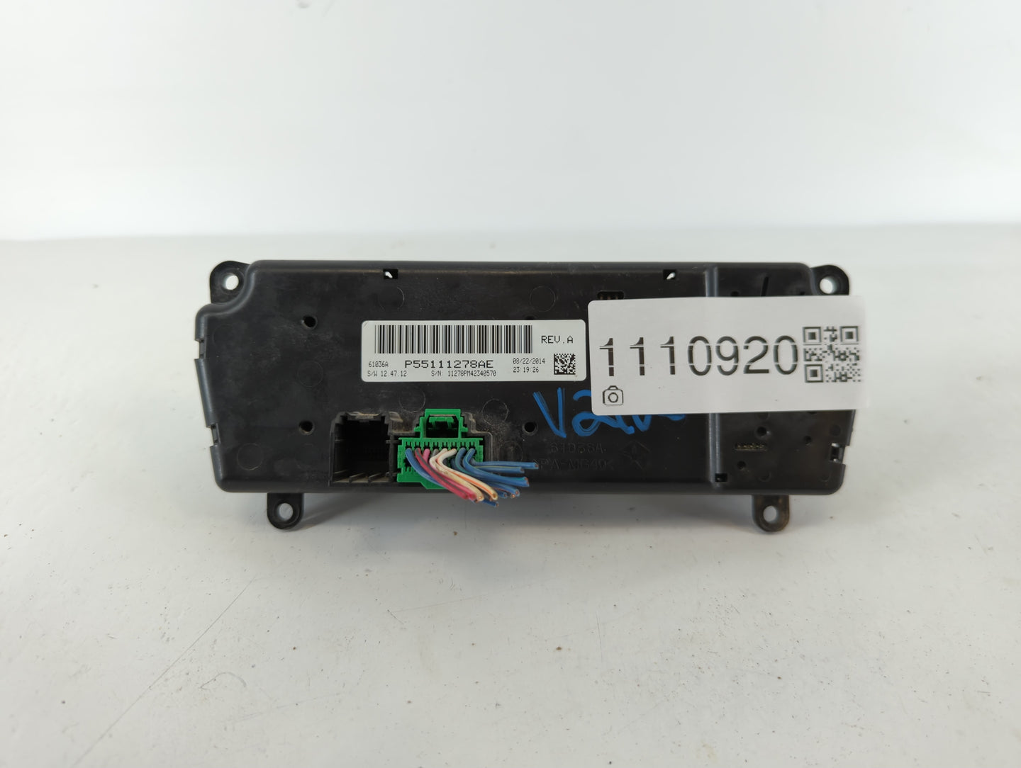 2011-2017 Jeep Patriot Climate Control Module Temperature AC/Heater Replacement P/N:P55111278AE Fits OEM Used Auto Parts - O
