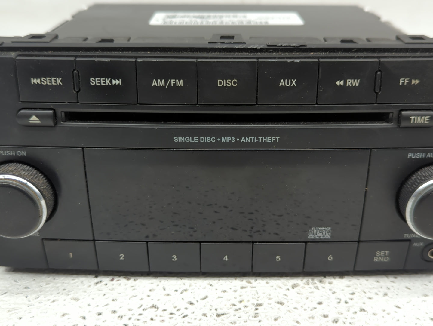 2012-2017 Jeep Patriot Radio AM FM Cd Player Receiver Replacement P/N:P05091195AC Fits Fits 2012 2013 2014 2015 2016 2017 OE