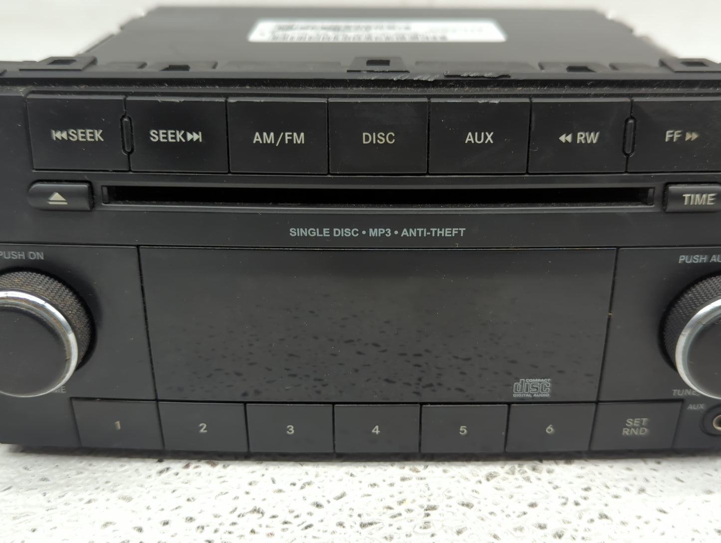 2012-2017 Jeep Patriot Radio AM FM Cd Player Receiver Replacement P/N:P05091195AC Fits Fits 2012 2013 2014 2015 2016 2017 OE